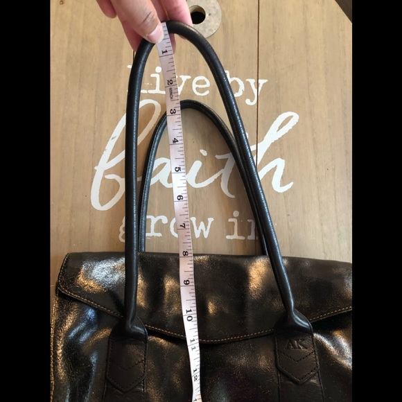 Vintage Anne Klein Black Leather Handbag - Picture 9 of 16